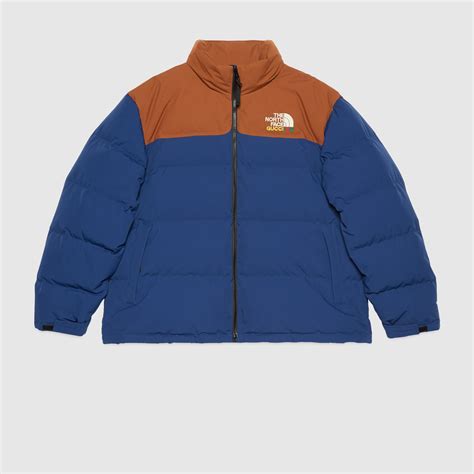 north face gucci jas blauw bruin|north face gucci collection.